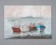La Casa »Boote auf dem Wasser« Ölbild handbemalt 100x70 cm