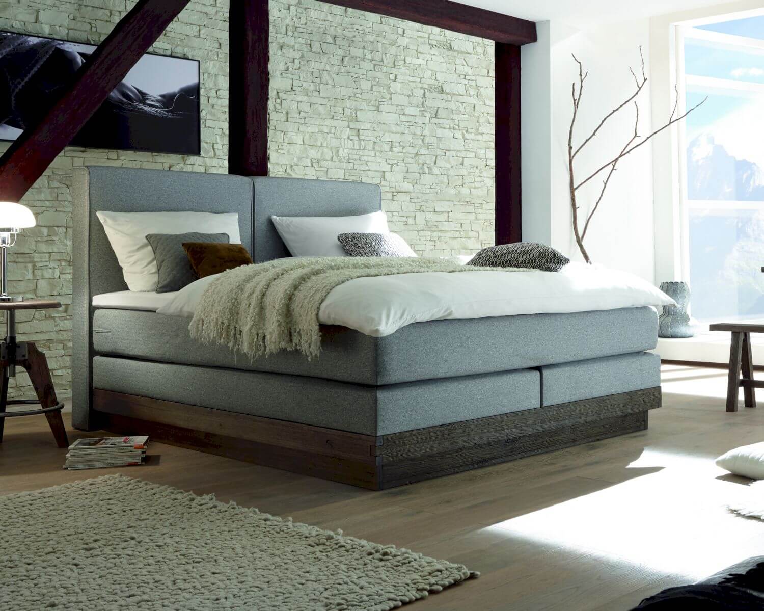 Hasena Boxspringbett Massiva Rocc/Palermo XL • Slewo.com